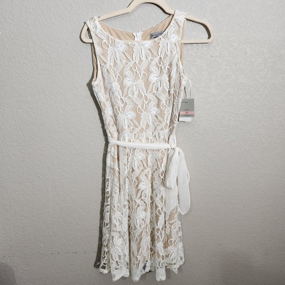 Danny and Nicole Dress Womens 2 Petite Lace Sleeveless